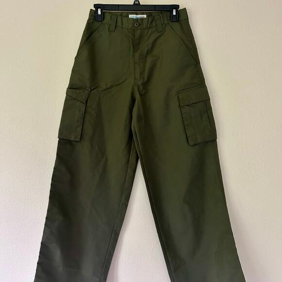 Cannon River blues Ripstop wide leg Cargo pants outdoor Gorpcore army green 2 - Picture 2 of 11